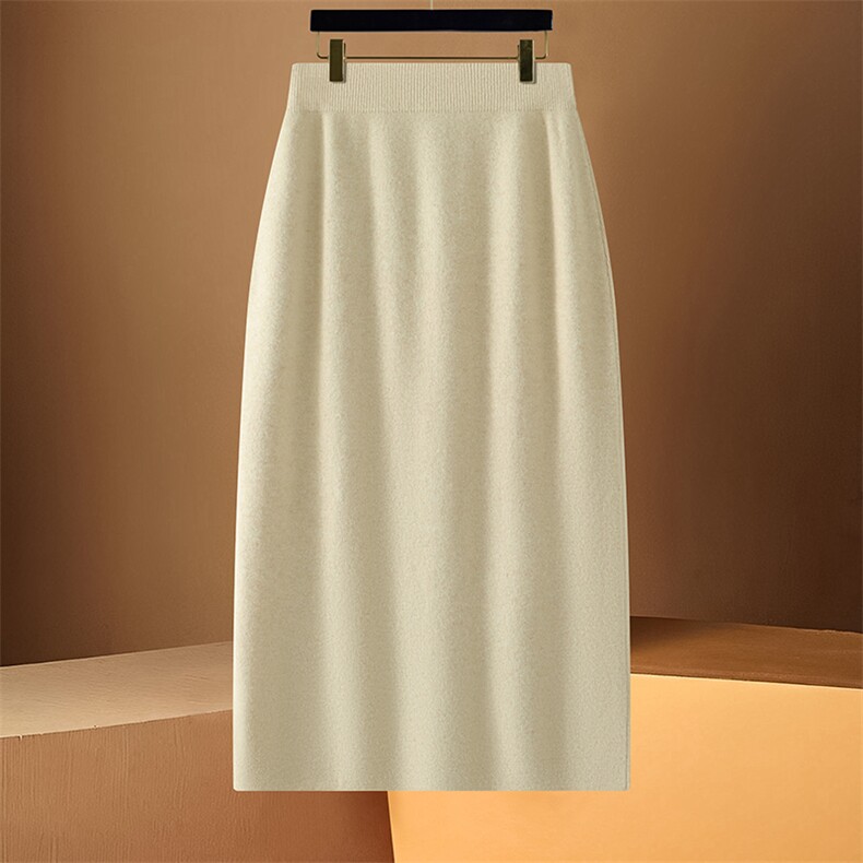 2025年秋季新款百搭女士中腰直筒裙，女装半身裙，曼云男装羊绒