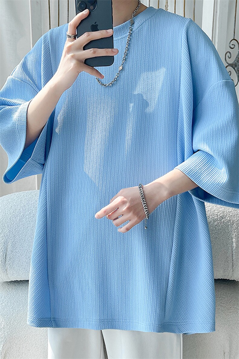 2024夏季新款旋律风车大码圆领短袖T恤M-5XHT24274-特P25,男装T恤,电商A022