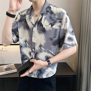 店主风~夏季薄款古巴领中袖衬衫  C235/P40图片