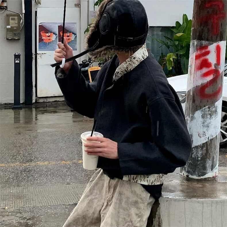 现货自制设计拼接小众夹克外套潮上衣男，男装夹克，星座807