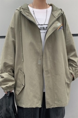 JK41064-P85纯棉连帽夹克男士大码工装夹克男外套男，男装夹克，电商A040