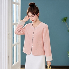 新中式G风外套女2026春季新款复古刺绣提花设计感时尚气质外套，女装短外套，卡杰菲