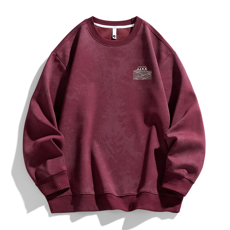 上新秋季圆领卫衣男印花复古日系慵懒宽松休闲轻奢潮81292-P60，男装卫衣，星座1109