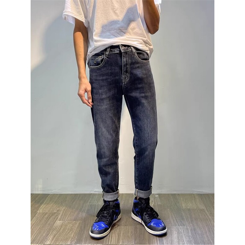 1506-1/KT1891/P44高端裤子牛仔裤男印流弹力刺绣修身小直筒百搭,男装牛仔裤,星座1506-1