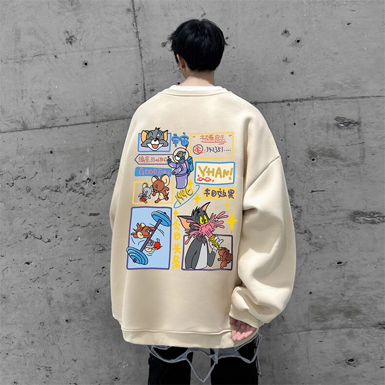 抖音供货、复合重磅360克现货圆领卫衣宽松D223A-YL2348-特P28,男装卫衣,电商019-1