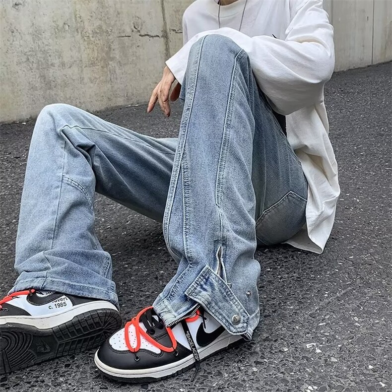 牛仔裤男秋季潮大码休闲裤子高街NK728P45,男装牛仔裤,星座1116-2