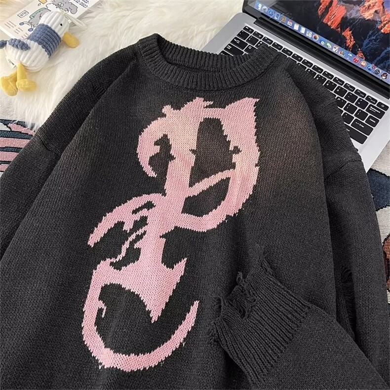 秋季新款时尚潮男百搭宽松圆领针织毛衣,男装针织衫/毛衣,四季星座218-1
