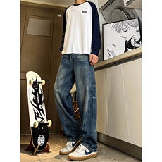 A178秋冬季新款美式休闲牛仔裤男直筒宽松C65P48限价68，男装牛仔裤，电商A178