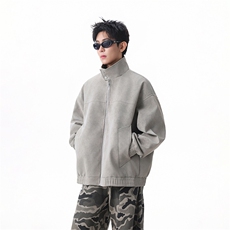 包现货-搞品质供抖音得物纯色秋装纯色皮衣外套218-7-PY25-特P75，男装皮衣，星座218-7