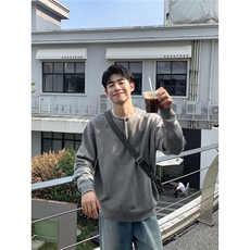 美式亨利领长袖t恤体恤衫男春秋季松休闲内搭打底衫上衣MYY106，男装T恤，星座516A