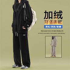 休闲运动套装新款加绒加厚三件套SJT861-特批176加绒特批206，男装休闲套装，星座718