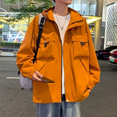 休闲拉链夹克情侣冲锋衣防风衣连帽外套JK451p75，男装夹克，电商D315
