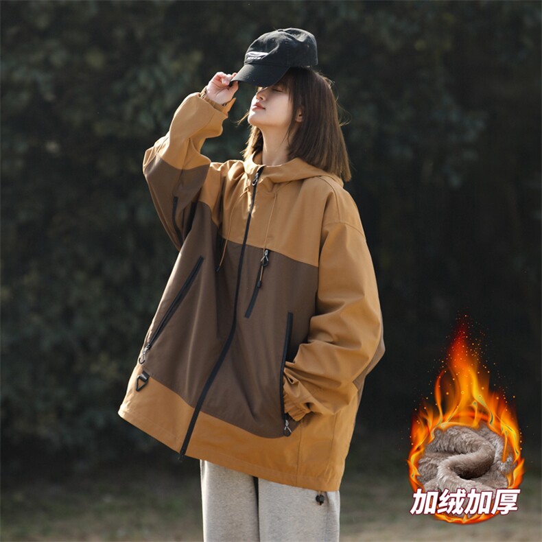 冬季加绒加厚拼接冲锋衣中性夹克保暖外套xz309A129-1特P65,男装夹克,星座309（原A406）