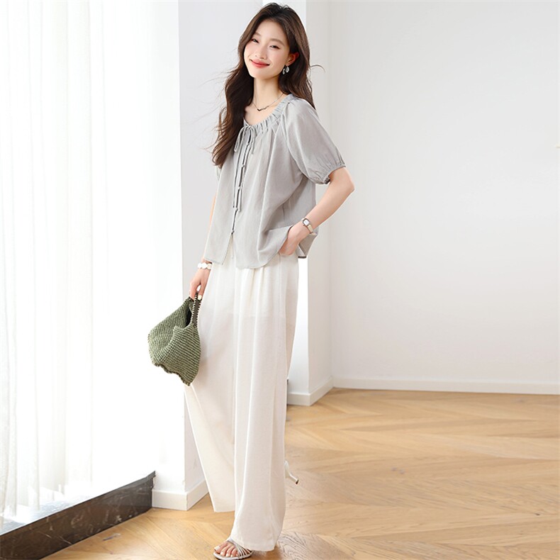 夏季新款2025套装女时尚优雅简约洋气时髦两件套，女装套装/套裙，婷轩阁