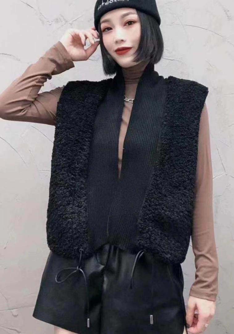 羊羔毛马夹，女装马甲，添衣