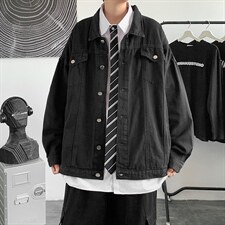 复古港风情侣牛仔外套春秋季百搭夹克2021新款潮流上衣 W1479-P56，男装夹克，星座512-4
