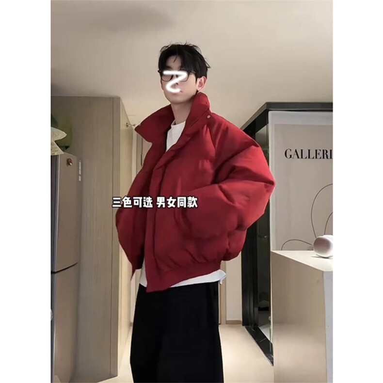 现货[网图]潮牌痞帅短款棉衣立领宽松面包服男5D3062-TP60不,男装棉衣,电商A102