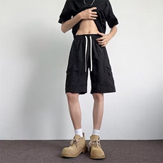 休闲短裤男士韩版潮流高街帅气百搭2025夏季ins五分裤K6310-P30，男装休闲裤，星座412-2
