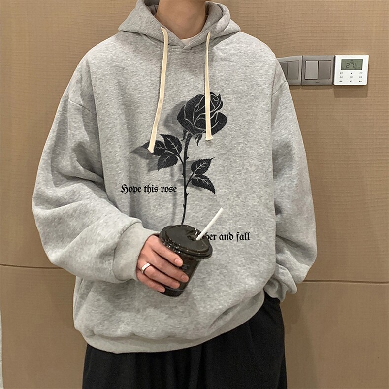 纯棉连帽卫衣男大码运动帽衫宽松薄WY2279-P35,男装卫衣,电商A040