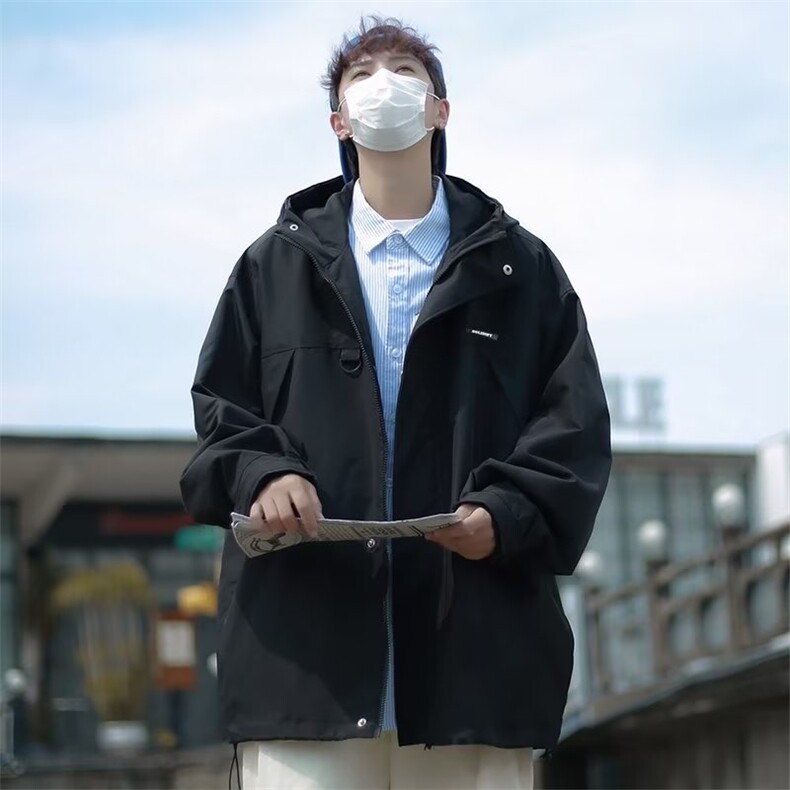 2022冲锋衣潮牌美式hiphop高街外套机能风工装痞帅夹克W5524-P58,男装夹克,星座512-2
