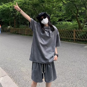 男潮流休闲套装宽松套装运动套装Q7P48图片