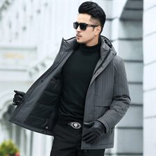X8067钱塘2020-1冬季男士羽绒服连帽高端90白鸭绒P270，男装羽绒服，钱塘207-1