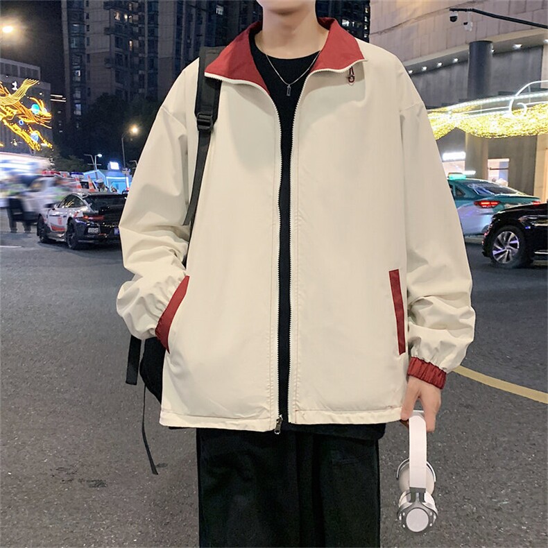 现货户外夹克男双面穿立领上衣外套支持二开JK836-P60,男装夹克,电商B306