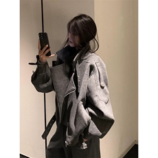 706-1-MN2311-P108现货秋季男士短款夹棉毛呢外套气质加厚外套，女装短外套，星座706-1
