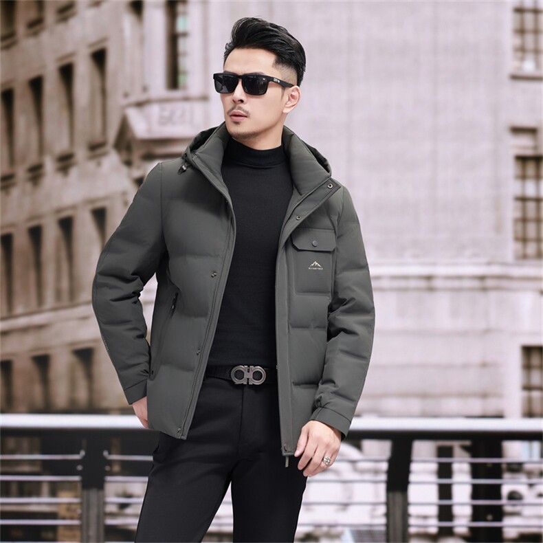 主推中年90绒轻薄羽绒服外套男士秋冬拆卸帽时尚休闲羽绒服夹克,男装夹克,钱塘723