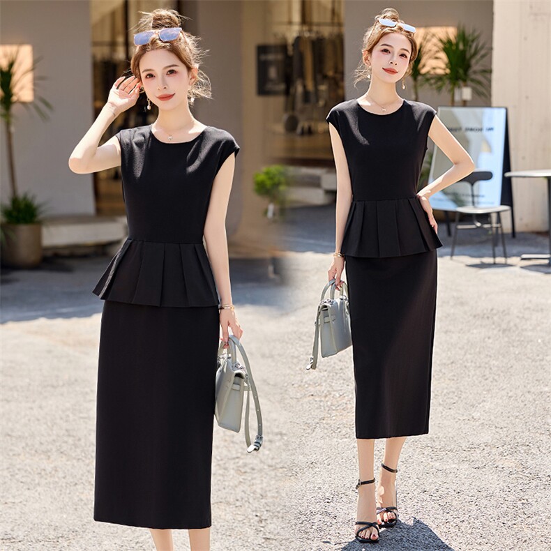 2025年夏季新款女人味收腰气质连衣裙流行显瘦裙子，女装连衣裙，布芭啦