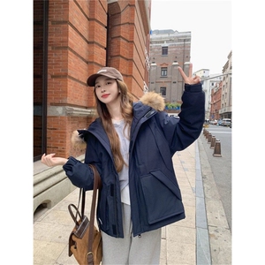 【升级款】派克服工装羽绒棉服oversize面包服外套Y902-P110网图图片