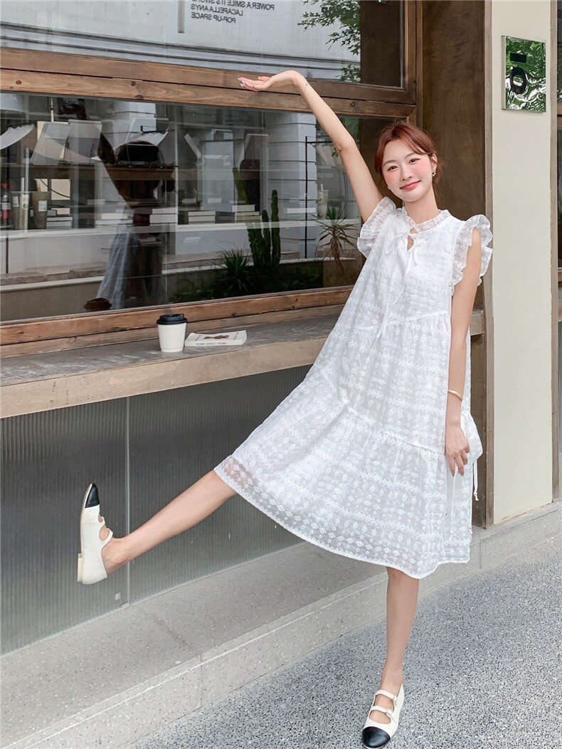 现货新款重工艺蕾丝女甜美减龄韩版送包包连衣裙A2602-P165-K258,女装连衣裙,美静678