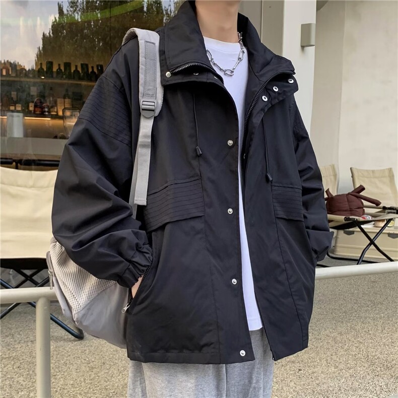 假两件机能冲锋衣外套男秋冬季新款美式高街工装夹克M30P65,男装夹克,星座1116-2