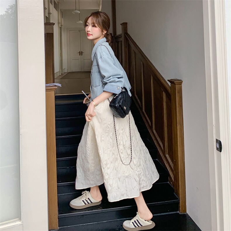 爱情魔鬼鱼套装女2025年夏季新款牛仔外套吊带长裙斜挎包三件套,女装套装/套裙,浙宝069