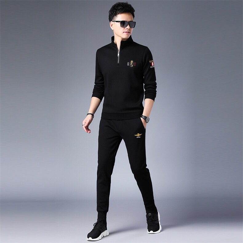SA8661-2钱塘2020-2中年男士董康康新款时尚休闲简约卫衣P147,男装休闲套装,钱塘207-2