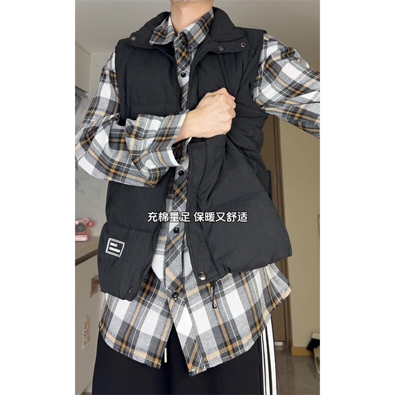 情侣男女同款潮流休闲宽松流行保暖加厚棉马甲B760-P55【特价】,男装棉衣,电商A007