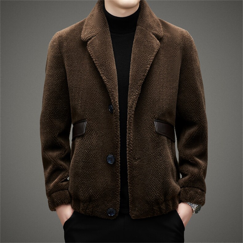 BAMJ-17732钱塘2020-2中年男士商务休闲简约冬季厚款夹克P465，男装夹克，钱塘207-2