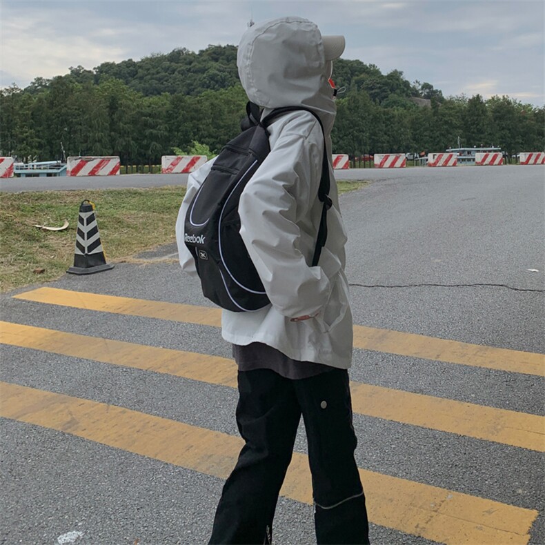 美式vibe拉链机能连帽冲锋衣女山系户外宽松外套防水MJK11P63,男装夹克,星座1116-2