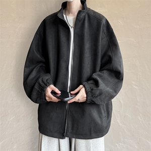 麂皮绒夹克男大码立领褂子外套JK85099-P68 加绒款-P78图片