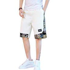 风短裤男夏季宽松五分裤潮风休闲沙滩裤310B-3-DK1833-P20，男装牛仔裤，星座310B-3