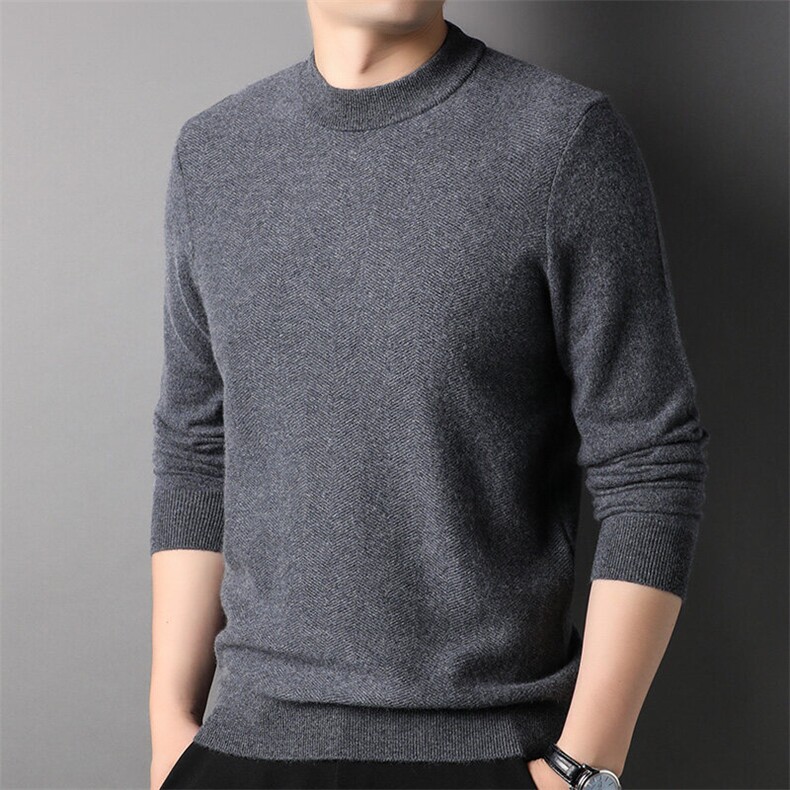 轻奢高货商场品质做工精细百分百山羊绒厚款套衫，男装羊绒套衫，钱塘207-1