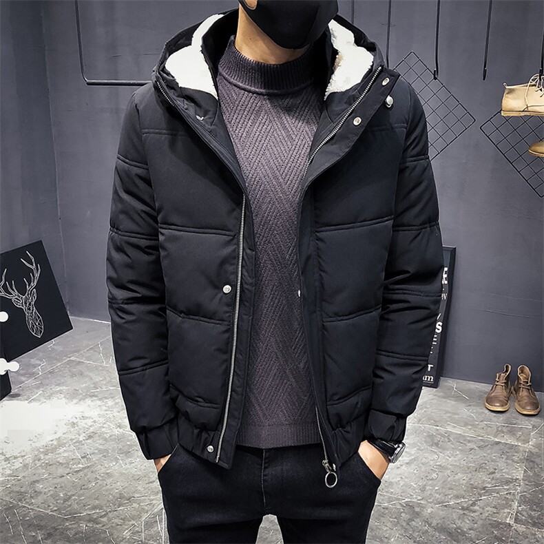 18冬季加厚5毫米羽绒棉服羊羔绒帽领棉衣外套 C301-MY01-P155图片