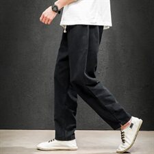2021新款春夏季中国风男装大码休闲裤直筒裤男QT6008-1-K65-P65，男装休闲裤，电商A008