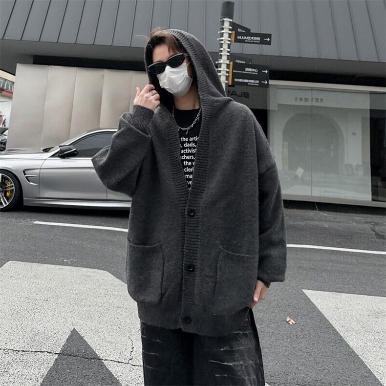 针织开始男士韩版潮流帅气百搭文艺连帽2025春季ins毛衣MZ783-P64,男装针织衫/毛衣,星座412-3