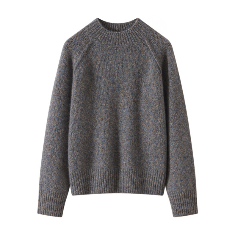 2025年秋季时尚百搭通勤简约休闲插肩半高，女装羊绒衫，泓仟羊绒