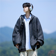 二开秋冬相机片港风纯色大码宽松卫衣时尚外套男V910P78控108，男装卫衣，电商A029