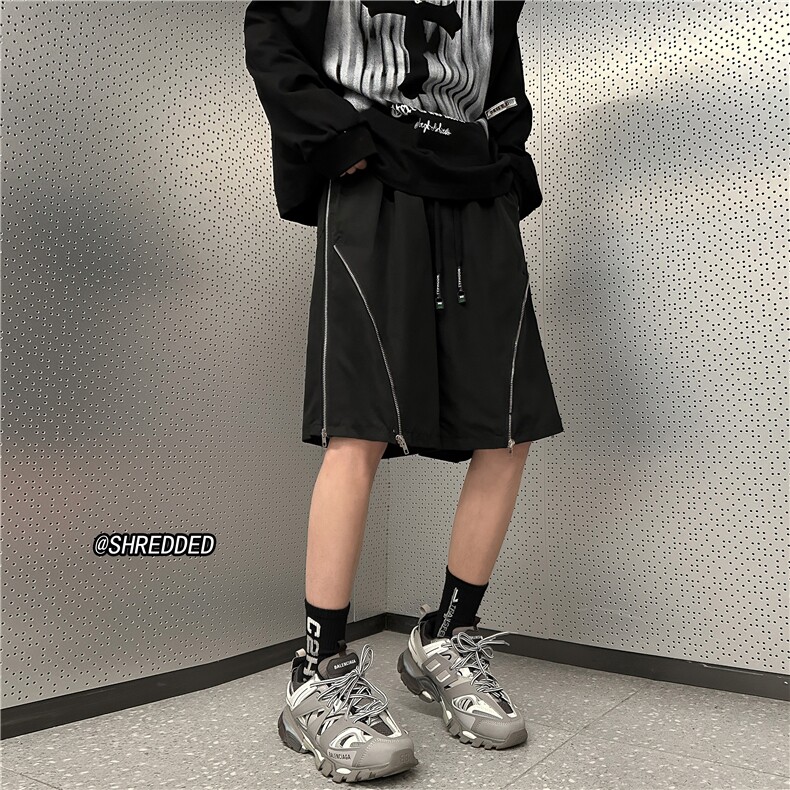 23男生夏季新款高街拉链设计百搭短裤五分裤B315-K23233-p50控68,男装休闲裤,电商B315