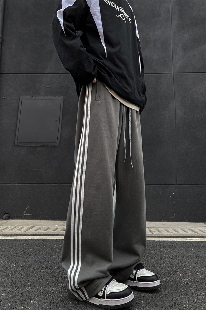 8XL-M特大码2024高级感小众牛仔裤长裤高街美式拼接休闲裤K959P78,男装休闲裤,电商D206-1