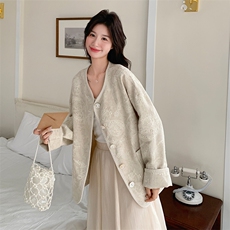 新中式国风杏色外套女春秋2025新款超火好看独特漂亮短款夹克上衣，女装短外套，2C198