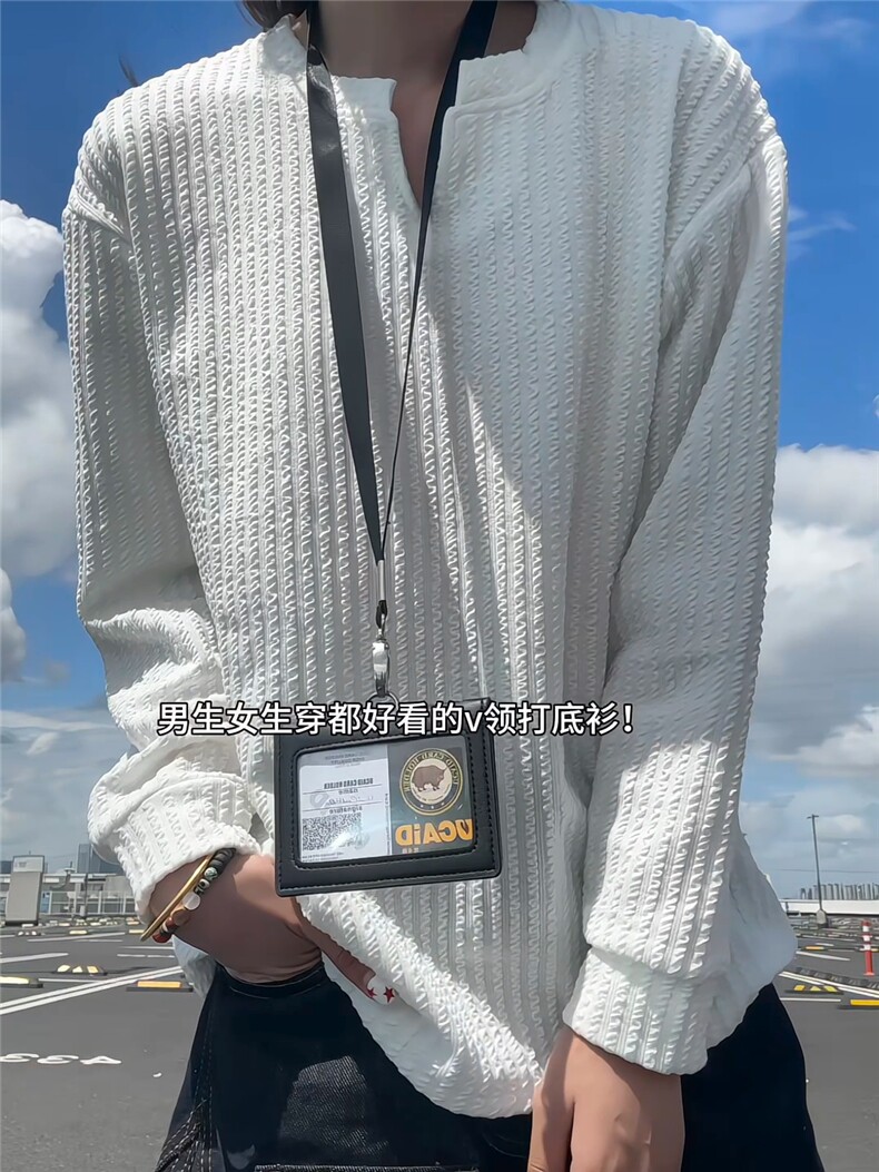 XZ809A/VL01/特P14深度库存量大可谈美式V领肌理感百搭长T卫衣,男装卫衣,星座809A(原222-1)